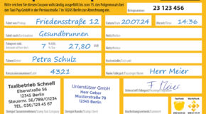 Bitte um richtiges Ausfüllen von Fahrpreis-Coupons