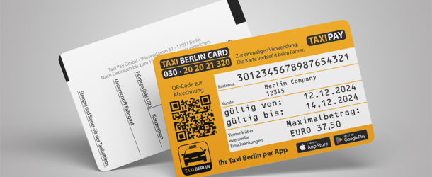 Hinweise zur neuen Taxi Berlin Card mit QR-Code