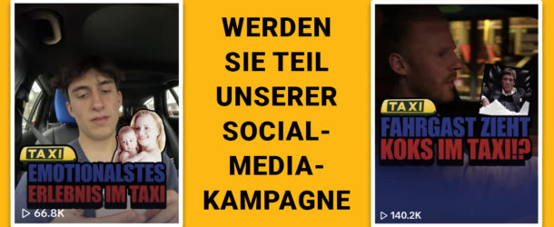 Wir suchen Sie! Werden Sie Teil von Taxi Berlins größter Social-Media-Kampagne!