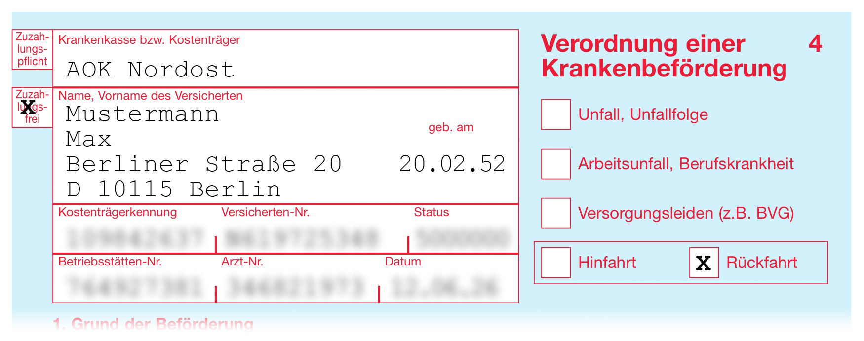Beförderungsschein